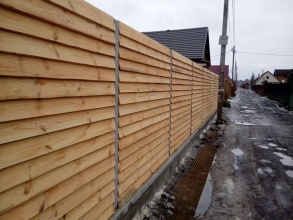 Деревянный забор елочка 150 метров фото в Дрожжино
