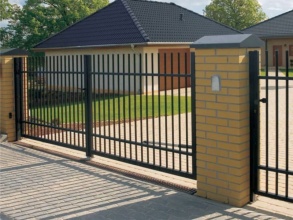 Решетчатые ворота распашные - пример 8 фото недорого под ключ