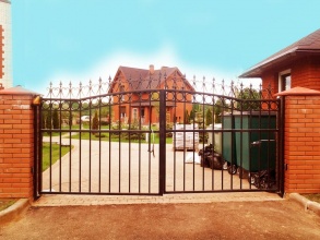 Распашные ворота решетчатые - пример 13 фото цена за метр