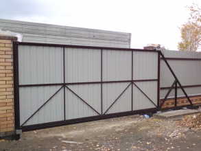 Ворота откатные с ручным управлением - пример 12 фото в Дрожжино